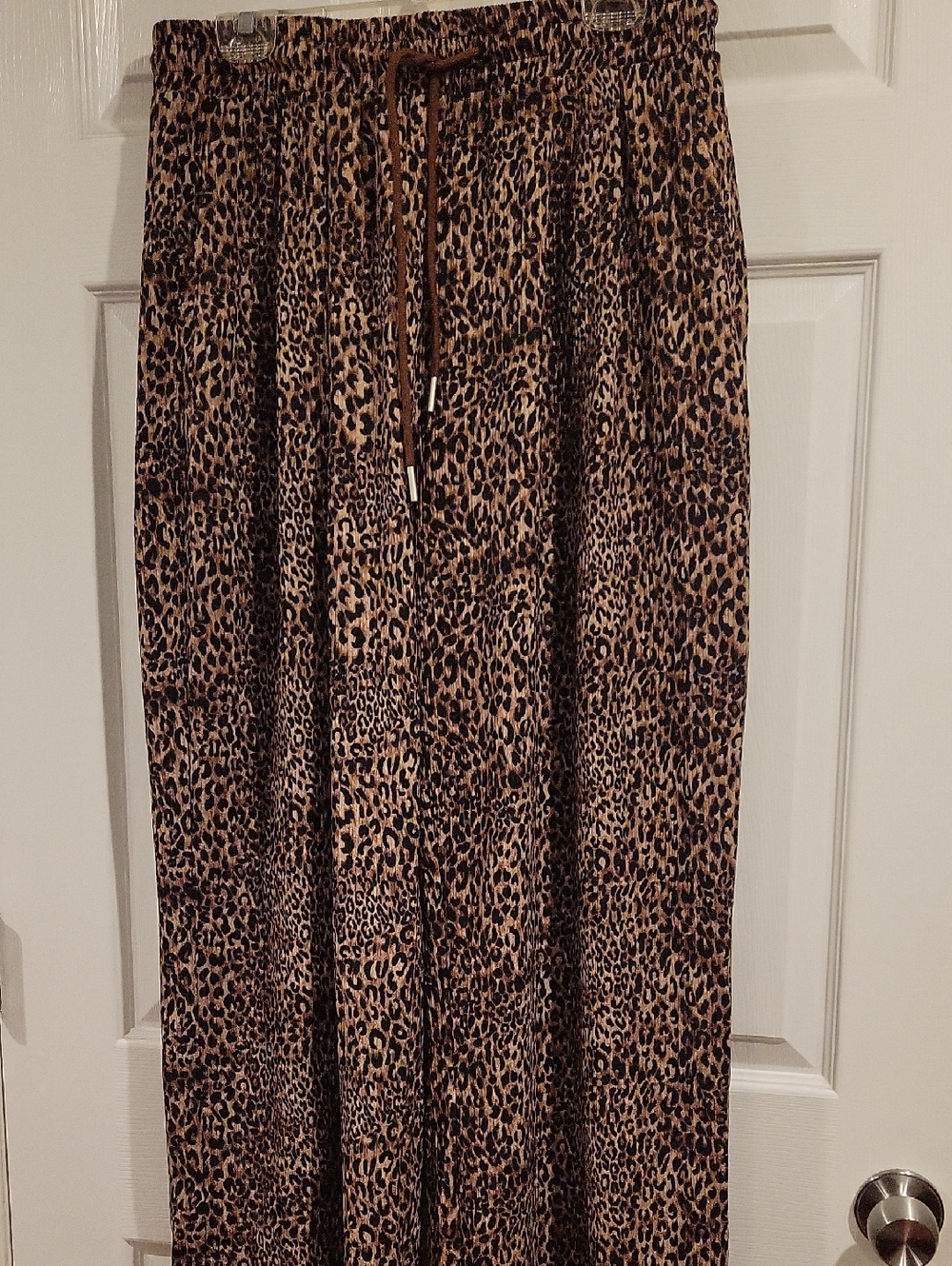 DAVI & DANI Leopard Print Wide PANTS - Brown & Black